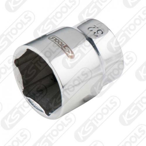 Rostfri hylsa 3/4" 6pt 17-65mm