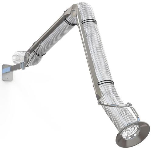 Fumex PSS Punktutsug i syrafast rostfritt stål för ATEX-miljöer (100mm)