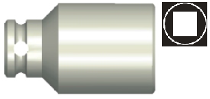 Krafthylsa 3/4" fyrkantshylsa (kort 50mm)