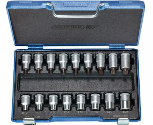 Gedore 1/2" ITX 19 en sats för invändig & utvändig Torx
