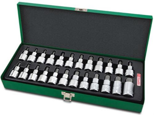 Toptul 1/2" Bitssats torx/insex/xzn