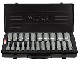 Toptul 1/2" Sexkant långa hylsor 8-32mm