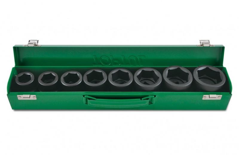 Toptul 3/4" Krafthylsor 6pt 22-41mm 8st