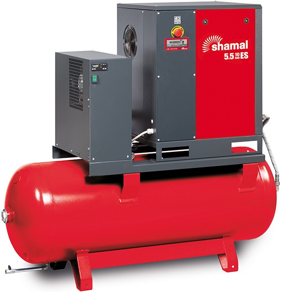 Shamal GHIBLI 5.5-10-270ES skruvkompressor (7,5hk/10bar/270l)