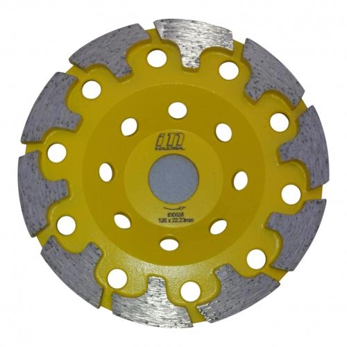 Industrial 555 T-type diamantslipskål 125x22,23 (T-bana)