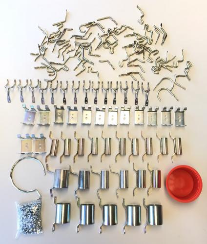 Hållarsats 109 delar (för verktygstavlorna med runda hål)