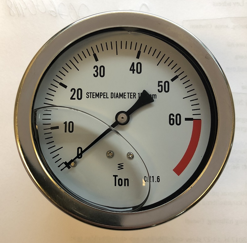 AC reservdel manometer 0-60 ton