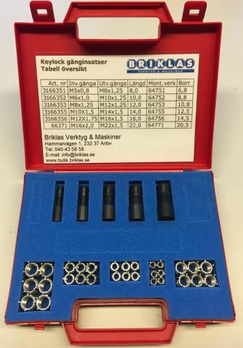 Insatsgängor keylocksats M5-M12 (35 delar)