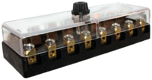 SÄKRINGSHÅLLARE, BAKELIT, (6st säkringar)