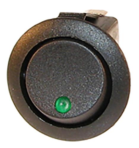 TRYCKVIPPSTRÖMSTÄLLARE, ON/OFF, LED GRÖN