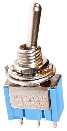 VIPPSTRÖMSTÄLLARE, ON/ON, 6 A @ 12 V DC, 3 A @ 24 V DC