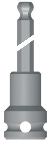 1/2" krafthylsa insex med kula (längd 75mm)