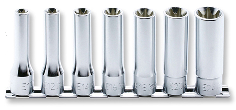 Koken 4325 1/2" torxhylsats lång E10-E24