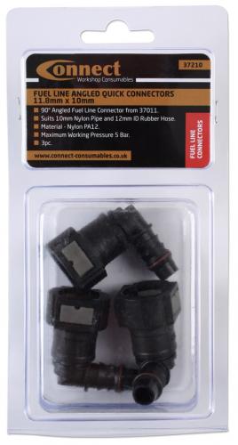Connect bränslekoppling hona, vinklad (3-pack)