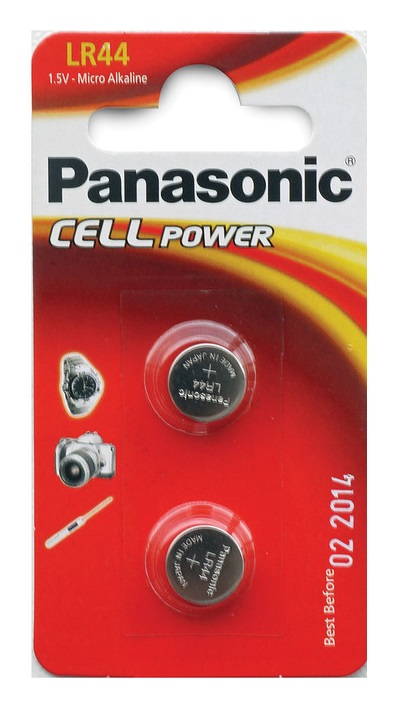 Panasonic CellPower Micro Alkaline LR44 knappcellsbatteri (2-pack)