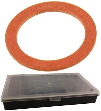 Sortimentlåda - Fiberbrickor 500st