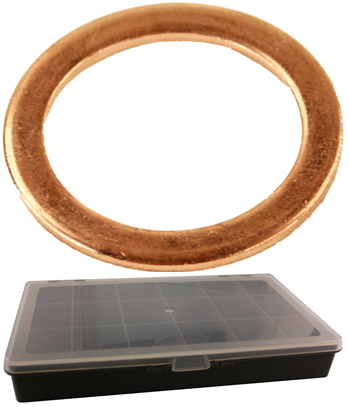 Sortimentlåda - Kopparbrickor 120st