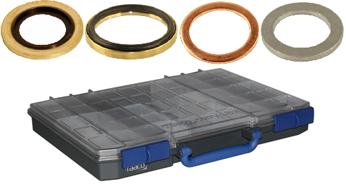 Sortimentlåda - Tätningsbrickor XL-sortiment 1538st