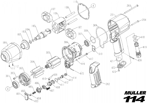 Müller reservdel 110 packning
