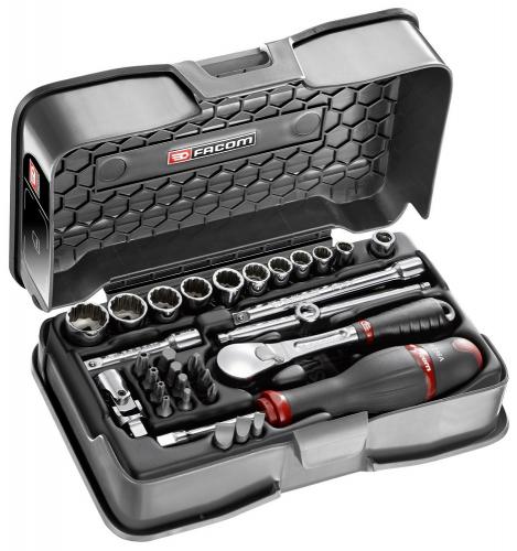 Facom RL.161-5P12 1/4" hylsnyckelsats 12pt 5,5-14mm (31 delar)