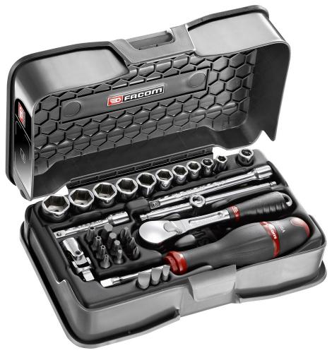 Facom RL.161-5P6 1/4" hylsnyckelsats 6pt 5,5-14mm (31 delar)