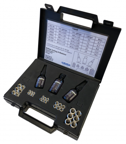 Rostfri gängbussning / insatsgänga i kit (30 delar)