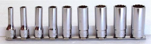 Koken 3/8" tolvkant långhylsor 1/4" - 3/4"