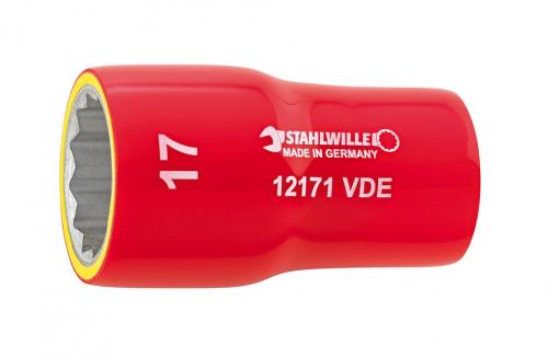 Stahlwille 12171 - 3/8" VDE-isolerad hylsa 7-22mm
