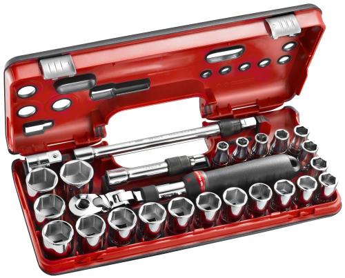 Facom SXL.DBOX3 1/2" 6pt hylsnyckelsats med teleskopisk spärrskaft
