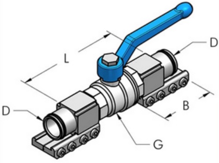 Teseo AP20 G1/2 kulventil komplett