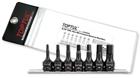 Toptul 3/8" Krafthylssats insex 4-12mm