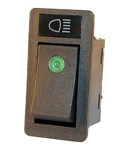 TRYCKVIPPSTRÖMSTÄLLARE, SYMBOLER & BELYST