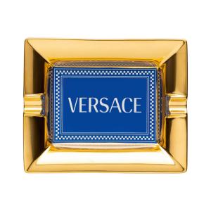 Rosenthal Cigarraskfat Versace Medusa Rapsody blå 16cm