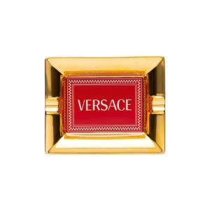 Rosenthal Cigarraskfat Versace Medusa Rapsody röd 13cm