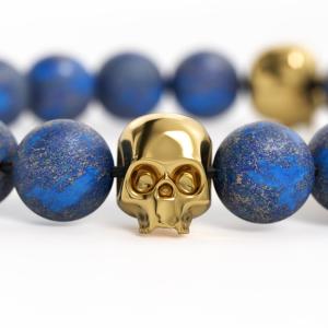 Les Fines Lames Armband Noche Gold Skull