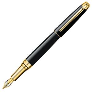 Caran d'Ache Léman Ebony Black/Guld Reservoar