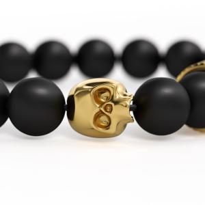 Les Fines Lames Armband Oscuro Gold Skull I
