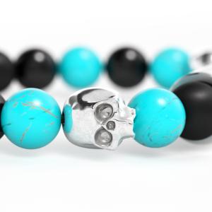 Les Fines Lames Armband Turquoise Skull