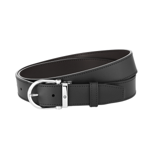 Montblanc Belt Horseshoe Stainless rev black/brown 35 128783