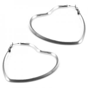 Silver färgade hjärt örhängen från Bijjo