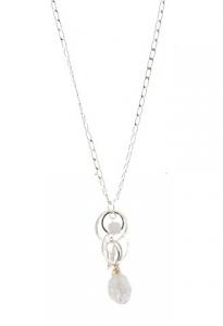 Halsband Ariane vitt-silver från Baglady