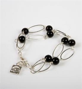 Armband Anna svart -silver från Baglady