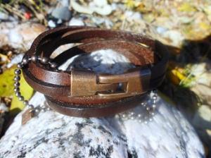 Armband brunt läder