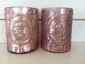 Värmeljushållare rosa