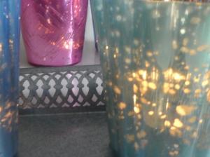 Ljusblå värmeljushållare