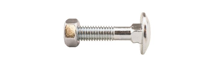 Vagnsbult med mutter 10,0x45 50st/frp FZB DIN603