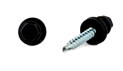 Överlappskruv 4,8x19 250st/frp RAL9011 GRÅSVART FZB