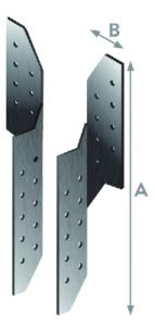 Takåsfäste 32x170x2 50st/frp höger VFZ