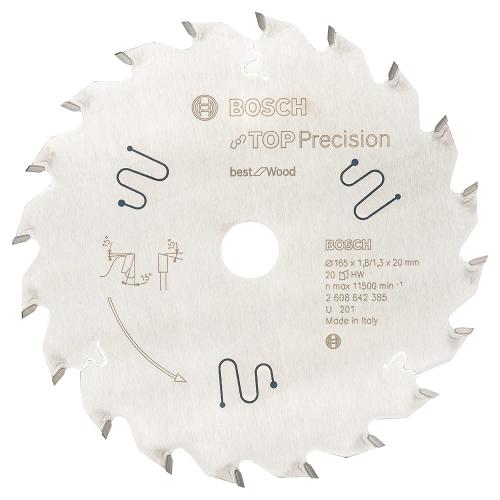 Bosch professional cirkelsågblad trä 165X120X1,8 20T
