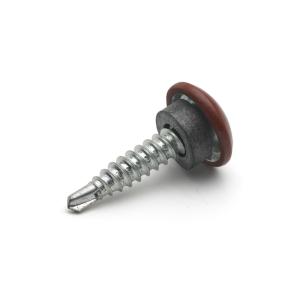 FASADSKRUV Ö-L STÅL 4,8x23 UTV MÖRKRÖD 100st/frp